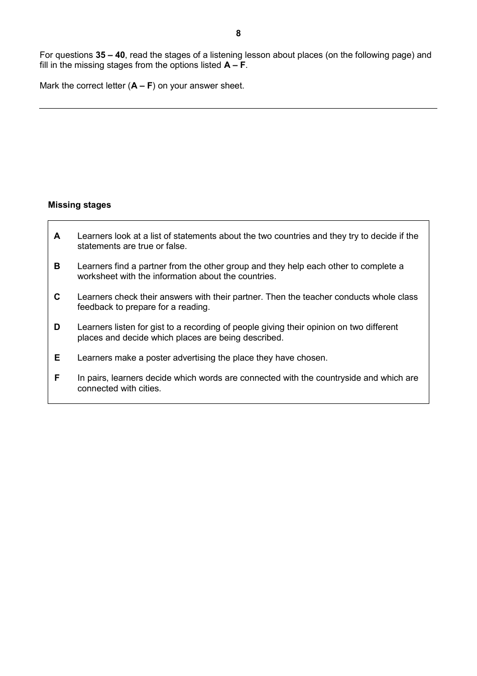 Cambridge English Teaching Knowledge Test Module 2, Page 8
