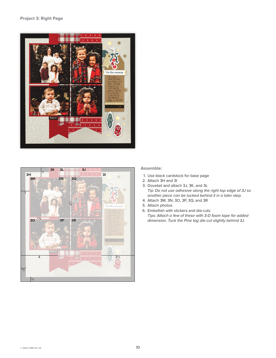 Christmas Story Scrapbooking Pattern - Close to My Heart, Page 10