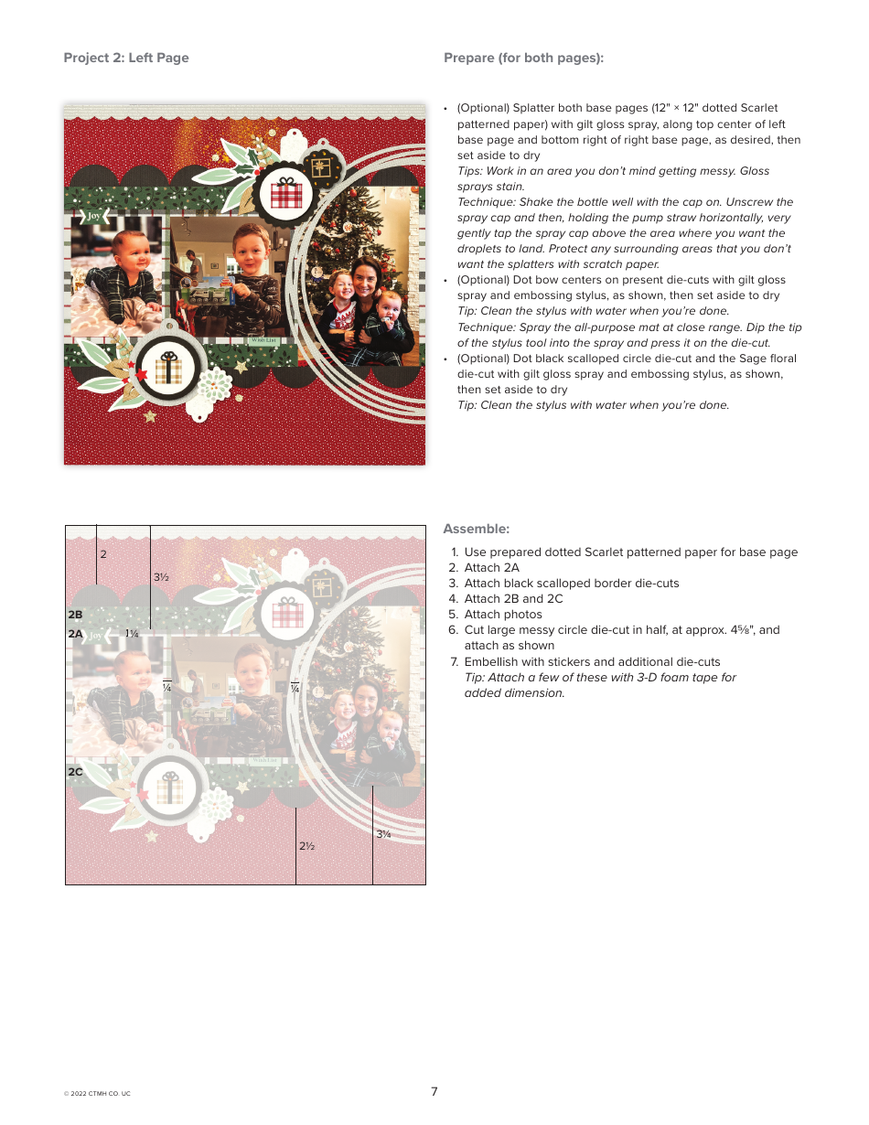 Christmas Story Scrapbooking Pattern - Close to My Heart, Page 7