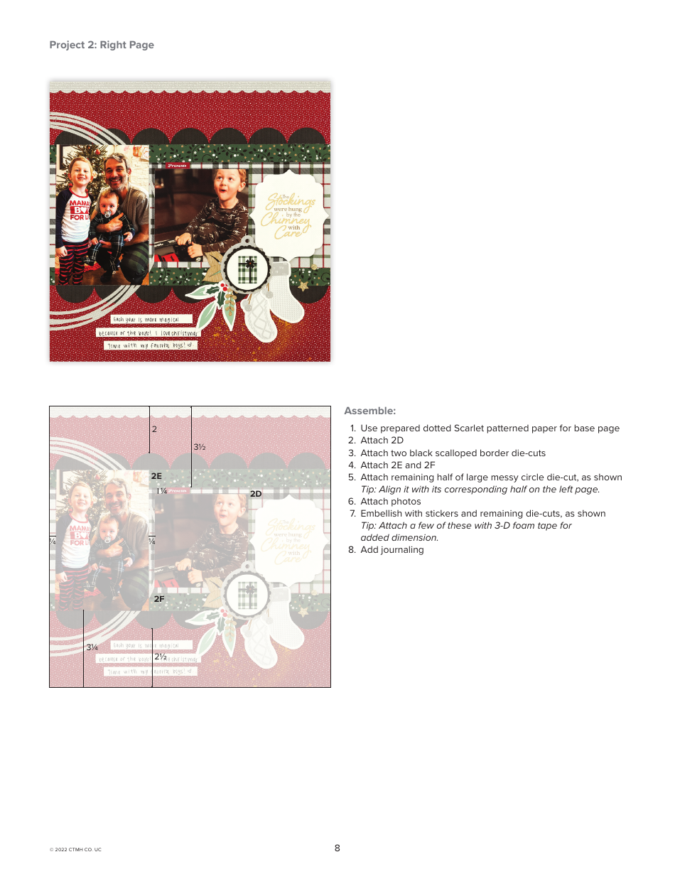 Christmas Story Scrapbooking Pattern - Close to My Heart, Page 8
