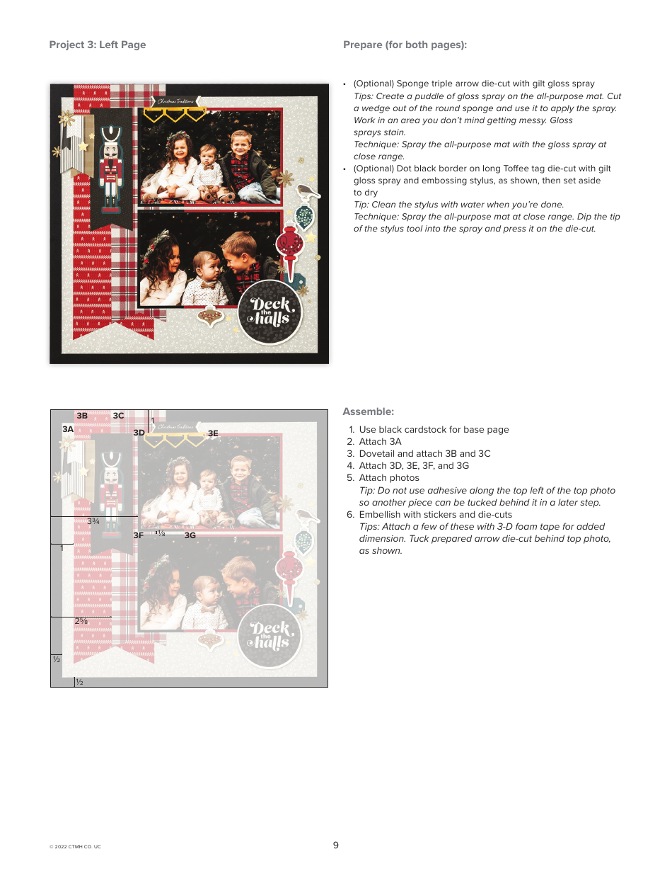 Christmas Story Scrapbooking Pattern - Close to My Heart, Page 9