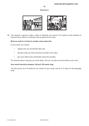 Cambridge Igcse English as a Second Language Examination Paper 1: Reading and Writing (Core), Page 10