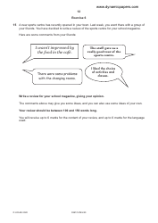Cambridge Igcse English as a Second Language Examination Paper 1: Reading and Writing (Core), Page 12