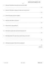 Cambridge Igcse English as a Second Language Examination Paper 1: Reading and Writing (Core), Page 3
