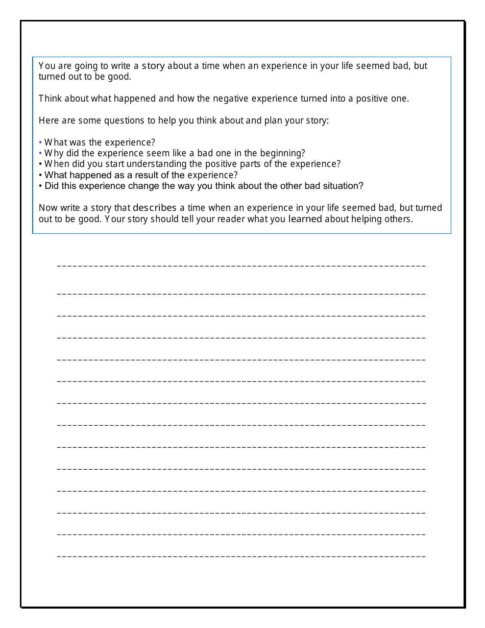 Grade 3 Narrative Writing Prompts, Page 10