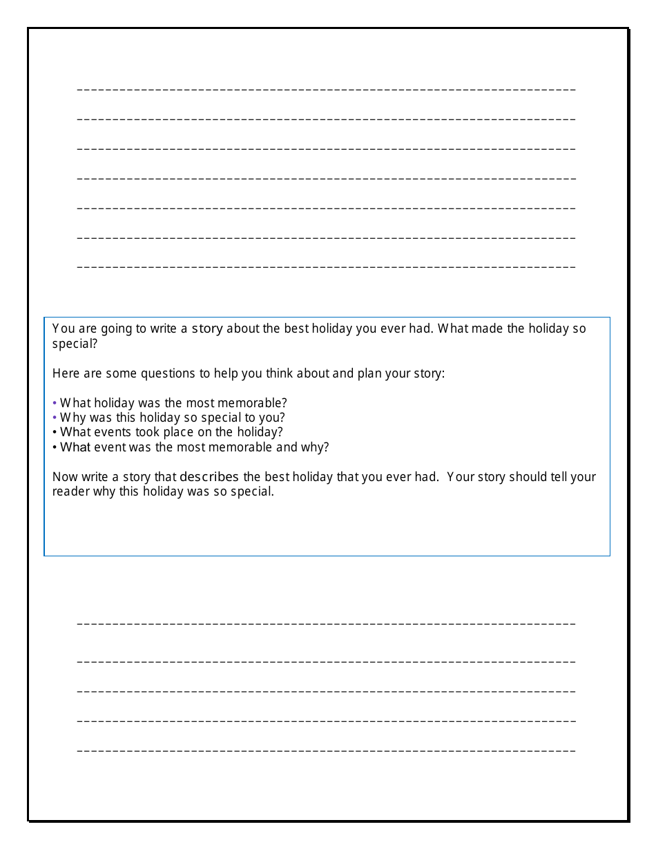 Grade 3 Narrative Writing Prompts, Page 22