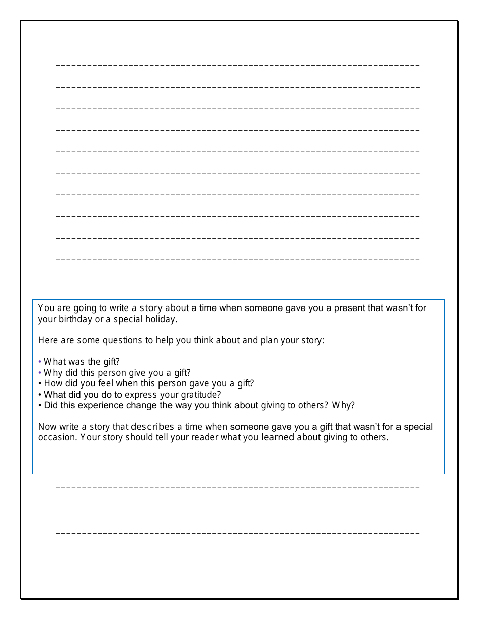 Grade 3 Narrative Writing Prompts, Page 26