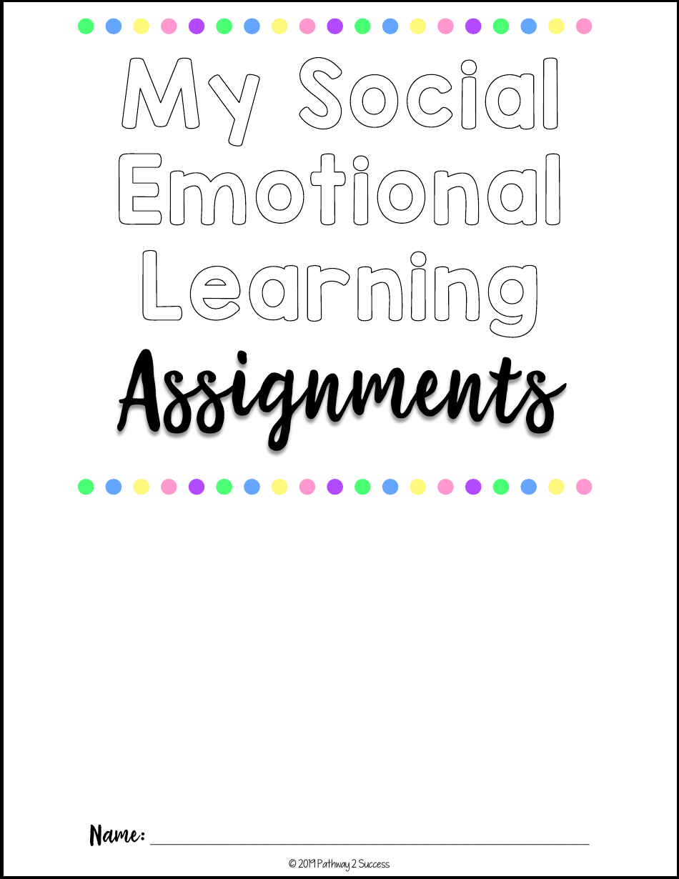 Social Emotional Learning Assignments Book Template - Pathway 2 Success, Page 3