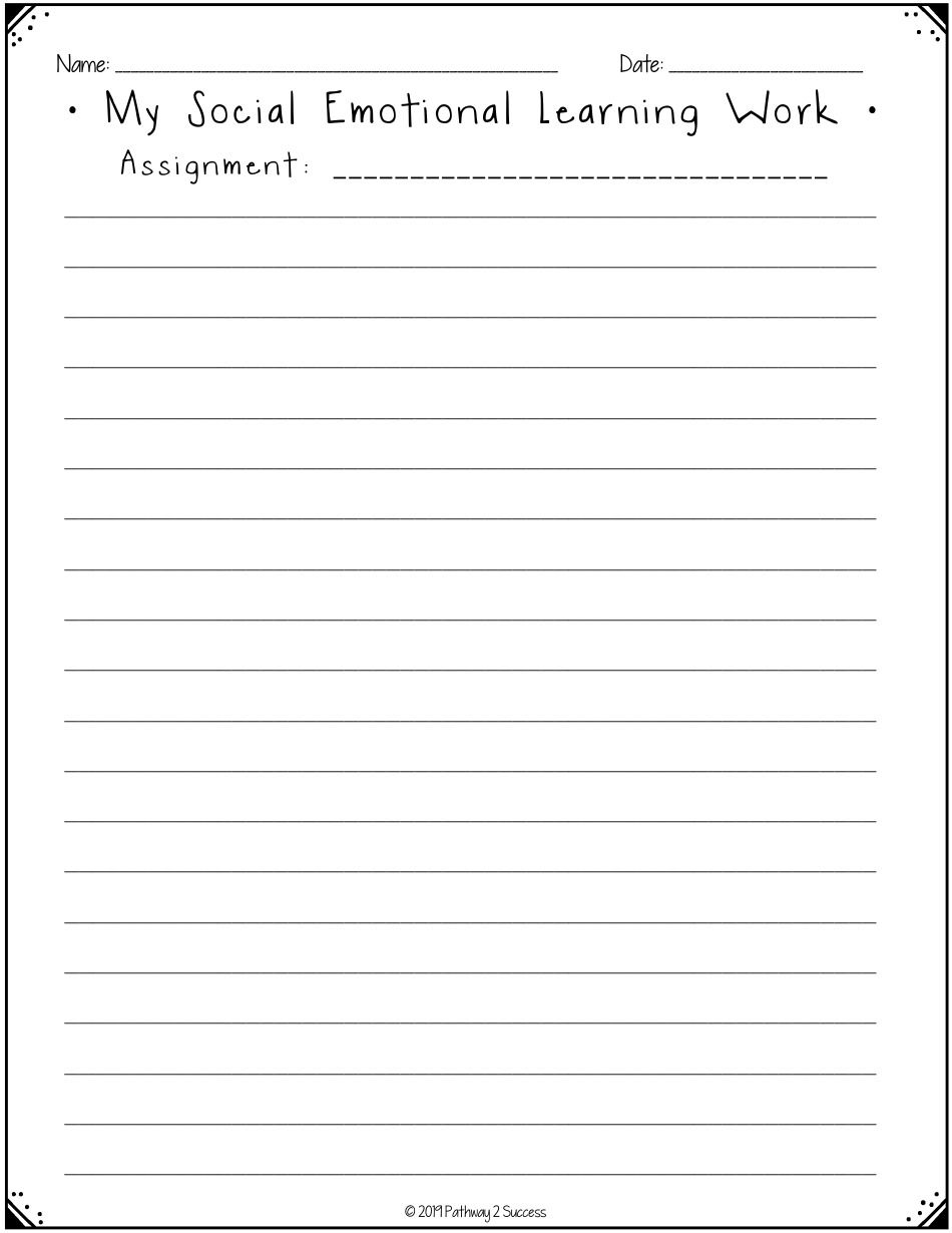 Social Emotional Learning Assignments Book Template - Pathway 2 Success, Page 5