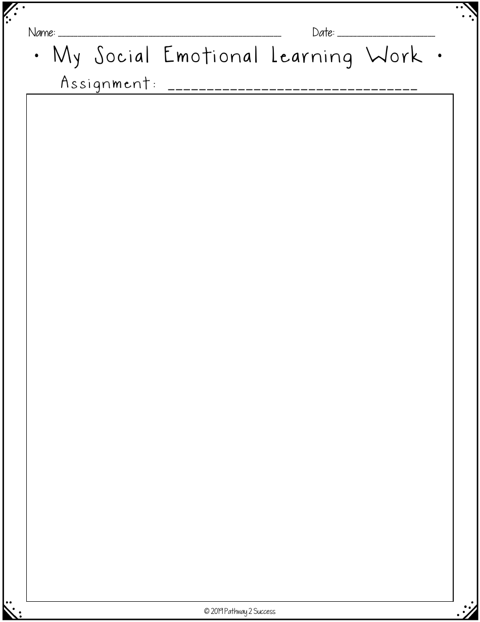 Social Emotional Learning Assignments Book Template - Pathway 2 Success, Page 6