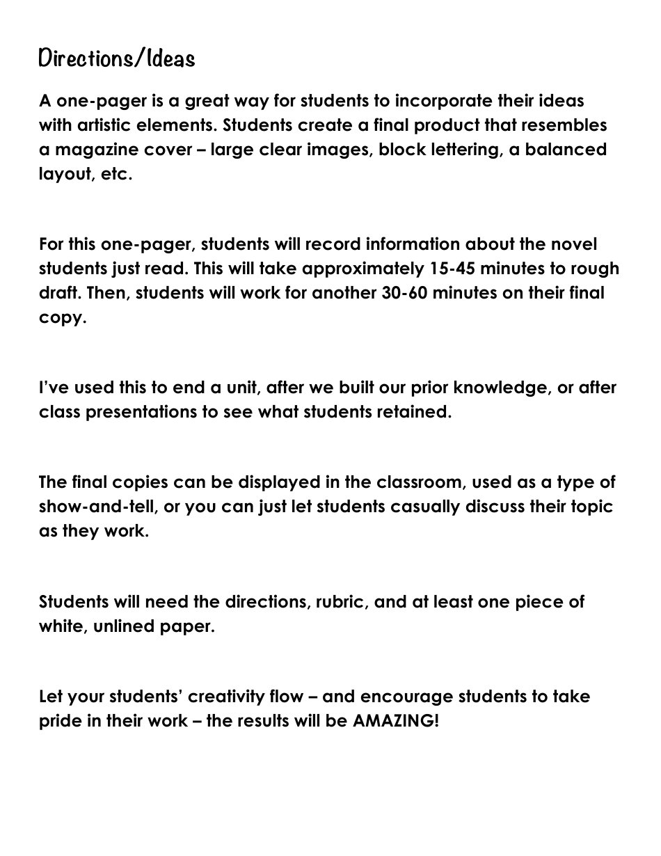 End of Novel One-Pager Book Review - Eae, Page 2