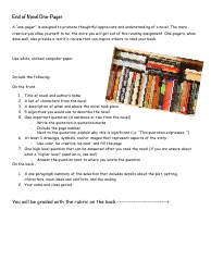 End of Novel One-Pager Book Review - Eae, Page 3