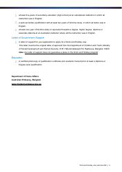 Work and Holiday Visa (Subclass 462) Application Checklist (Thailand) - Australia, Page 6