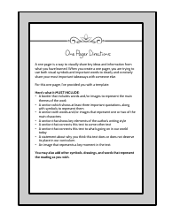Grades 9-12 One Pager Project Report Template, Page 2