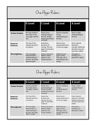 Grades 9-12 One Pager Project Report Template, Page 4