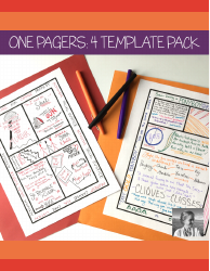Document preview: One Pager Book Review Templates