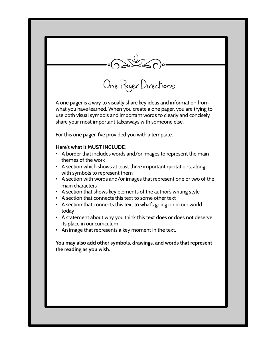 One Pager Book Review Templates, Page 11
