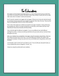 One Pager Book Review Templates, Page 2