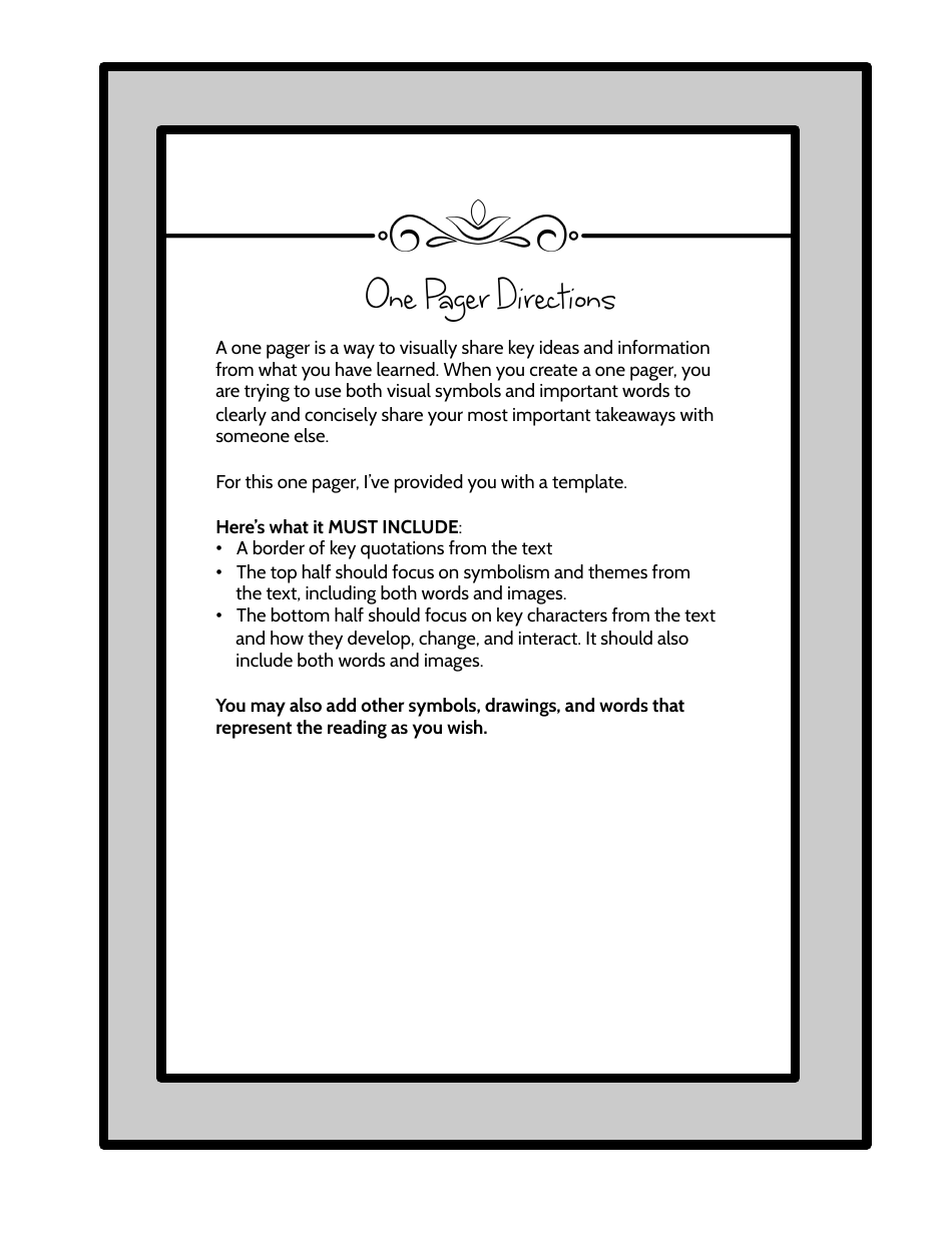 One Pager Book Review Templates, Page 5