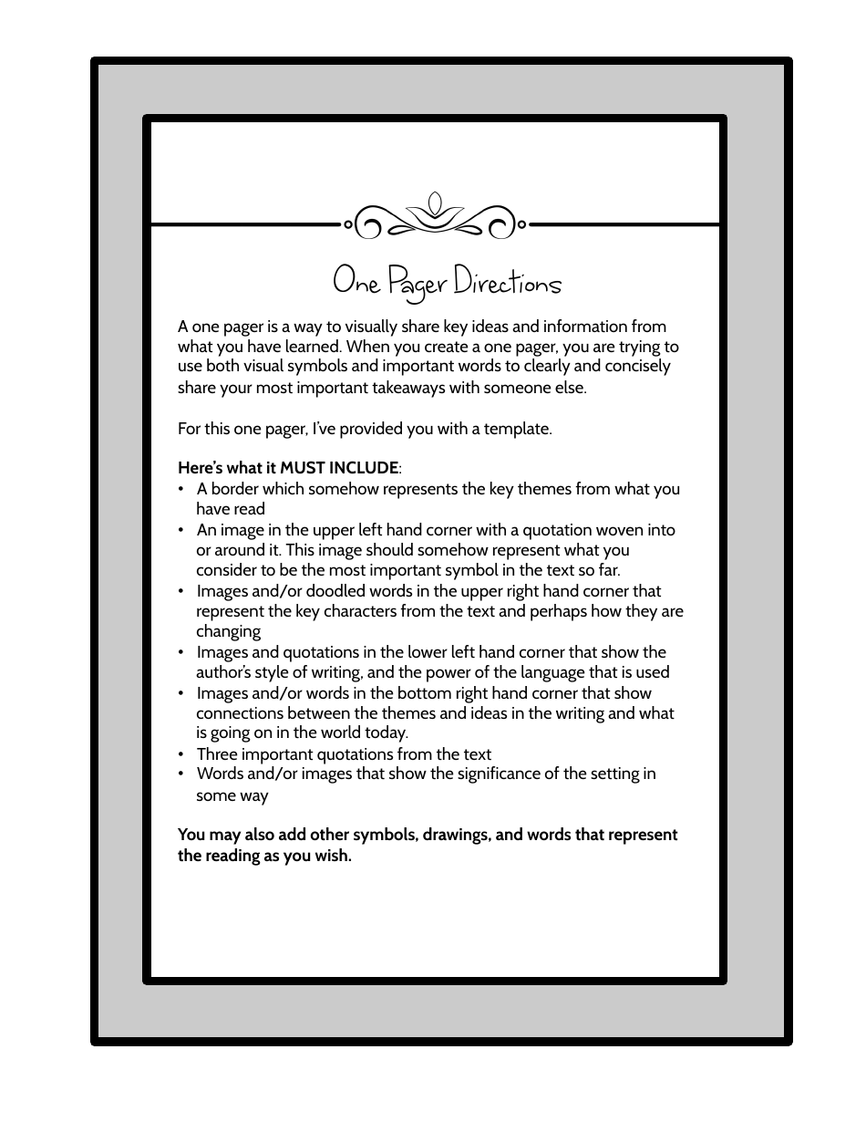 One Pager Book Review Templates, Page 7