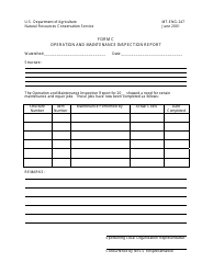 Form MT-ENG-247 (A) Operation and Maintenance Inspection Report, Page 3