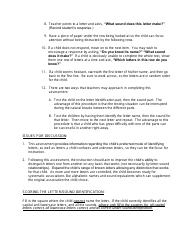 Letter and Sound Identification Assessment Template, Page 2