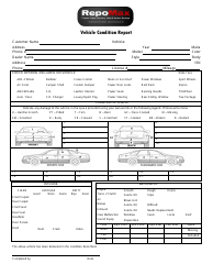 Document preview: Vehicle Condition Report Template - Repomax