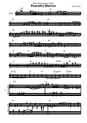 Document preview: Aaron Parks - Peaceful Warrior Guitar Sheet Music