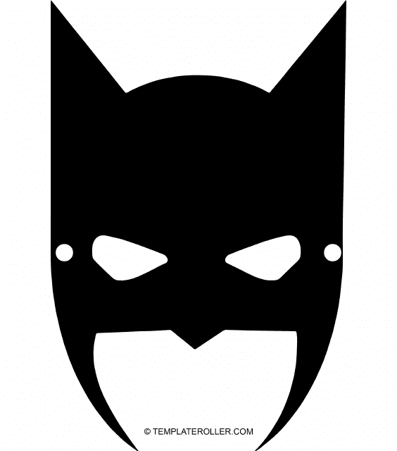 Batman Mask Template - Classic
