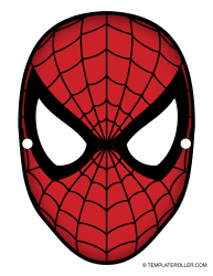 Document preview: Spiderman Mask Template - Cool