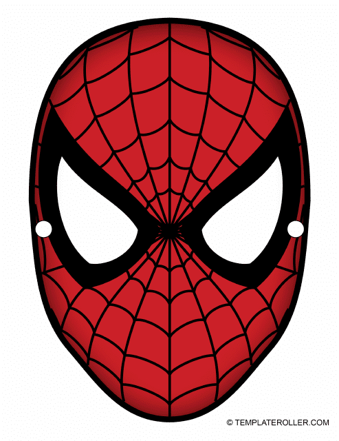 Spiderman Mask Template - Printable PSD, PNG, Vector