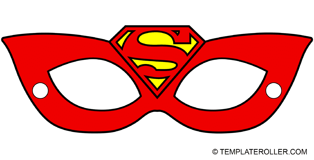 Superman Mask Template - Red