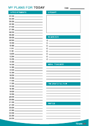 Document preview: Daily Planner Template - Green