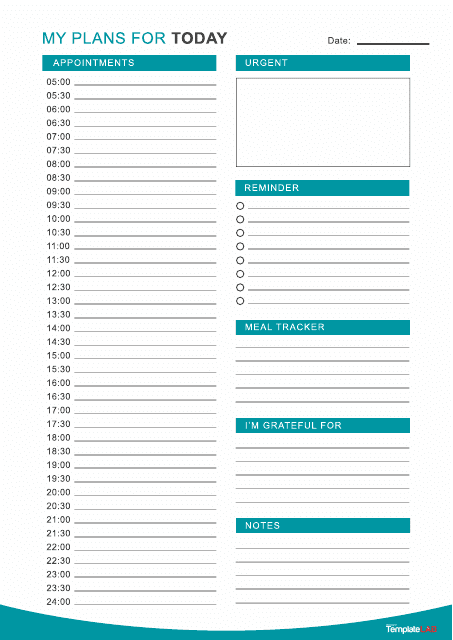 Daily Planner Template - Green