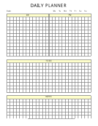 Document preview: Daily Planner Template - Yellow