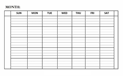 Document preview: Monthly Planner Template - Classic