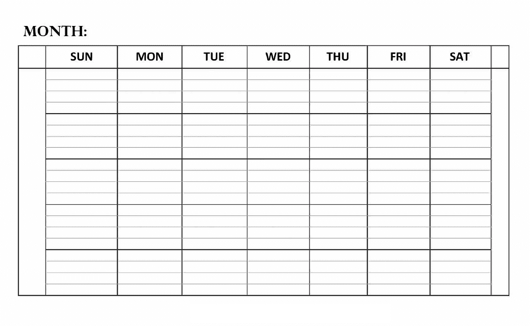 Monthly Planner Template - Classic