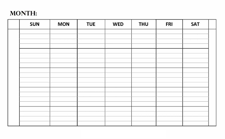 Classic Monthly Planner Template for Effective Organization