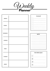 Document preview: Weekly Planner Template - Seven Days