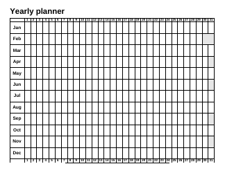 Document preview: Yearly Planner Template - Big Table