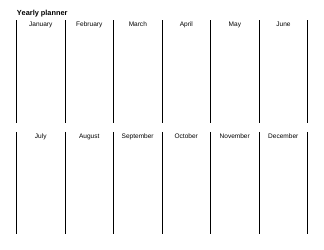 Document preview: Yearly Planner Template - Black and White