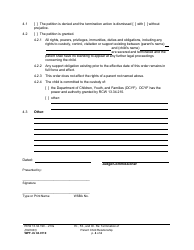 Form WPF JU04.0110 Hearing, Findings, and Order Regarding Termination of Parent-Child Relationship - Washington, Page 4