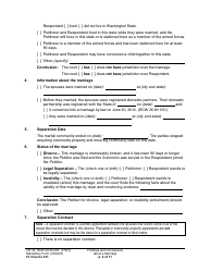 Form FL Divorce231 Findings and Conclusions About a Marriage - Washington, Page 2