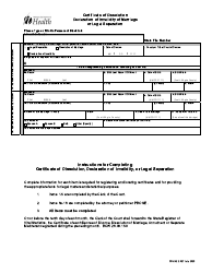 Document preview: Form DOH422-027 Certificate of Dissolution, Declaration of Invalidity, or Legal Separation - Washington