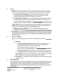 Form XR221 Temporary Extreme Risk Protection Order - Without Notice - Respondent Under 18 Years - Washington, Page 4