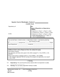 Document preview: Form WPF JU03.0410 Order of Disposition on Dependency (Ordd) - Washington