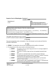 Form WPF JU03.0650 Order Dismissing Dependency - Washington