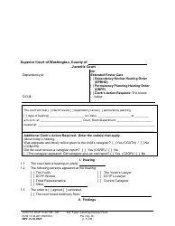 Form WPF JU03.0520 Extended Foster Care/Dependency Review Hearing Order (Dprho)/Permanency Planning Hearing Order (Orpp) - Washington
