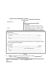 Document preview: Form WPF JU02.0200 Shelter Care Hearing Order (Scor) - Washington