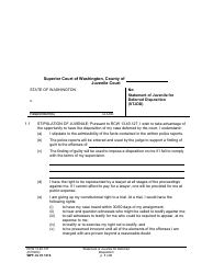 Form WPF JU07.1310 Statement of Juvenile for Deferred Disposition (Stjdd) - Washington